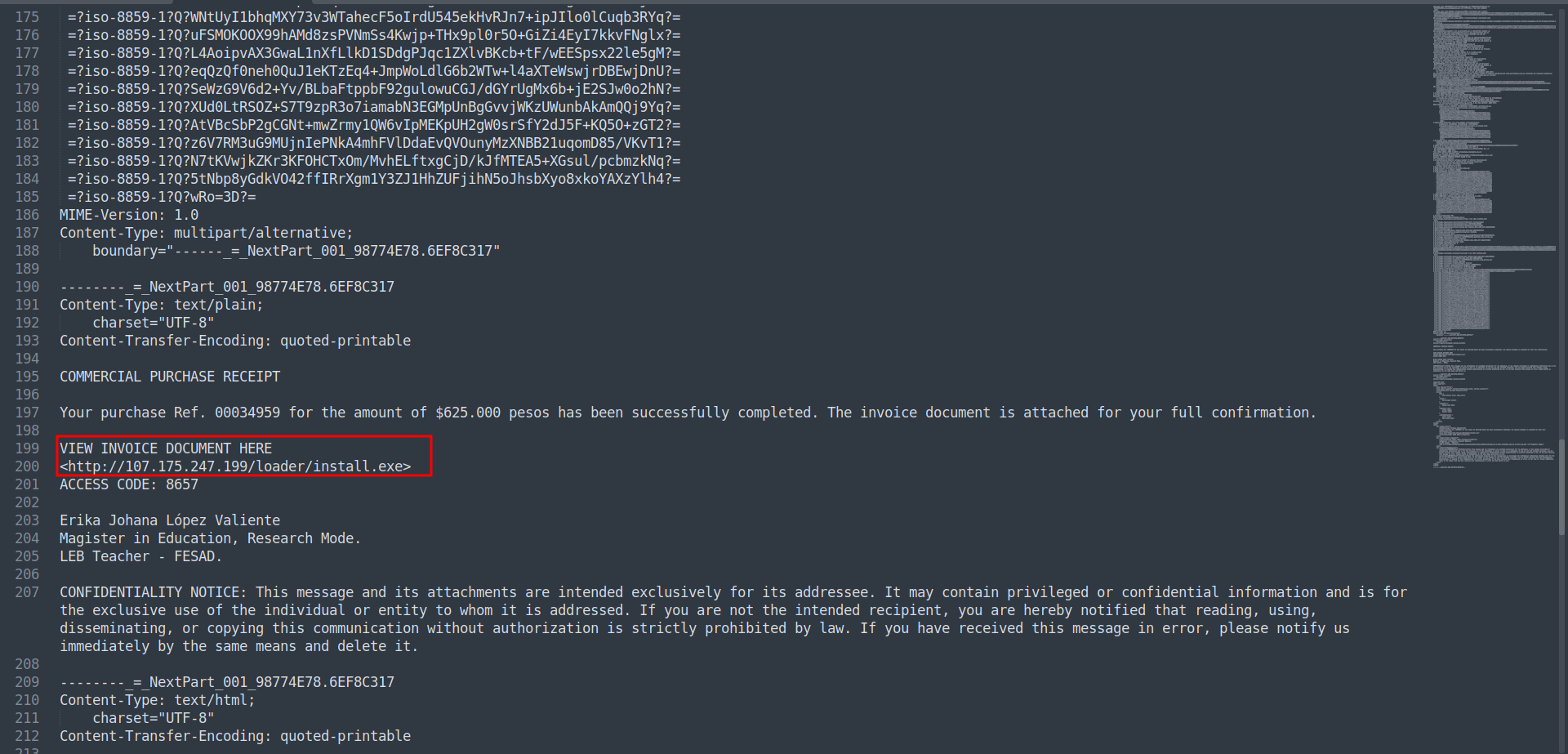 the malware